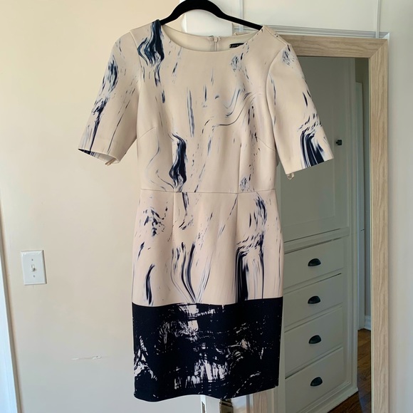 Antonio Melani Black and White Scuba Dress - Picture 1 of 4